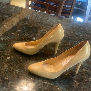 Jimmy Choo Nude Patent Leather Pumps